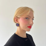 Paradiso Gold and Purple Statement Earrings