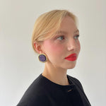 Paradiso Gold and Purple Statement Earrings