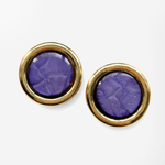 Paradiso Gold and Purple Statement Earrings