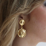 'Rio' Gold Plated Drop Earrings