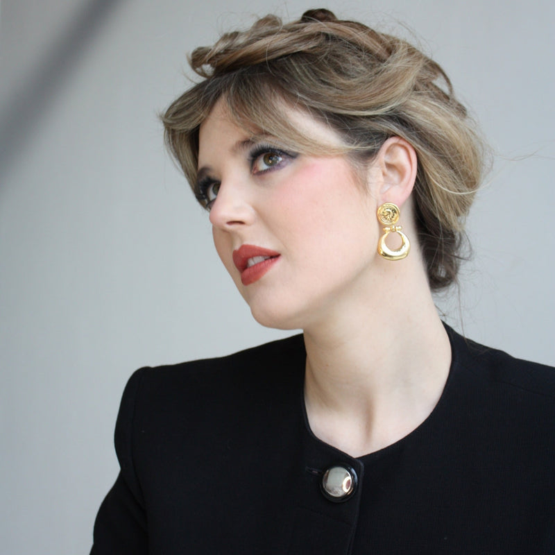'Avalon' Gold Plated Drop Earrings