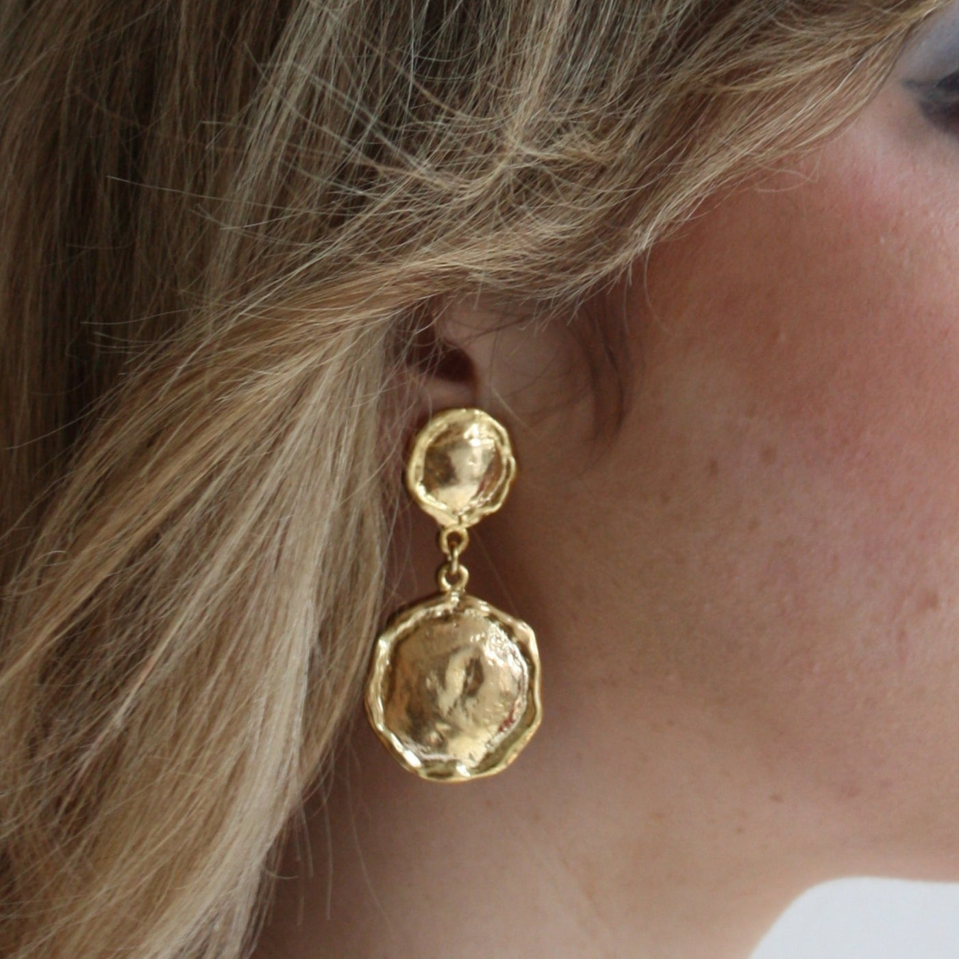 'Rio' Gold Plated Drop Earrings